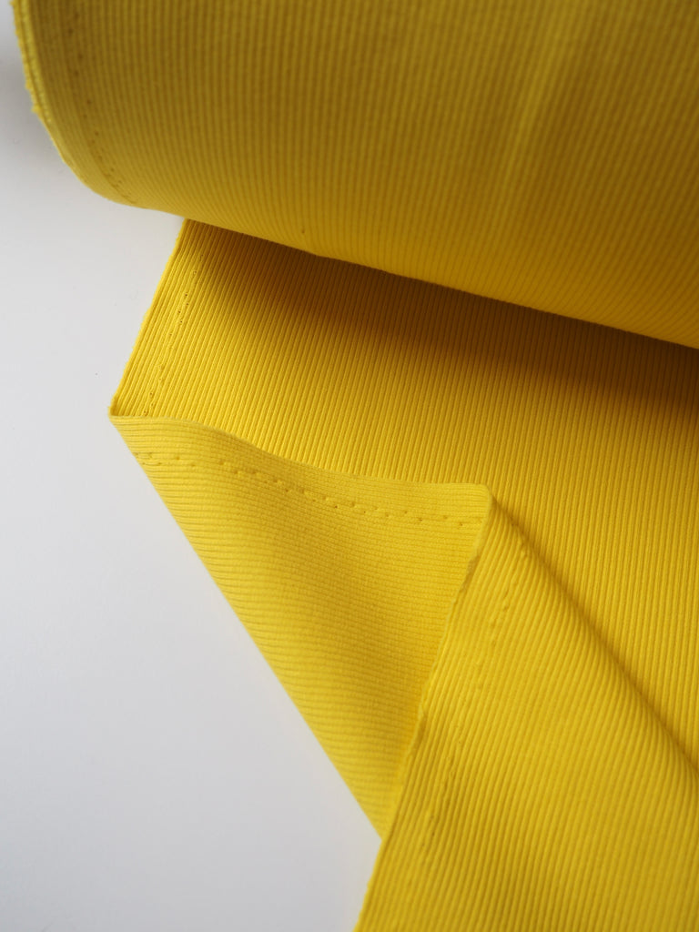 Lemon Cotton 2x2 Rib Jersey