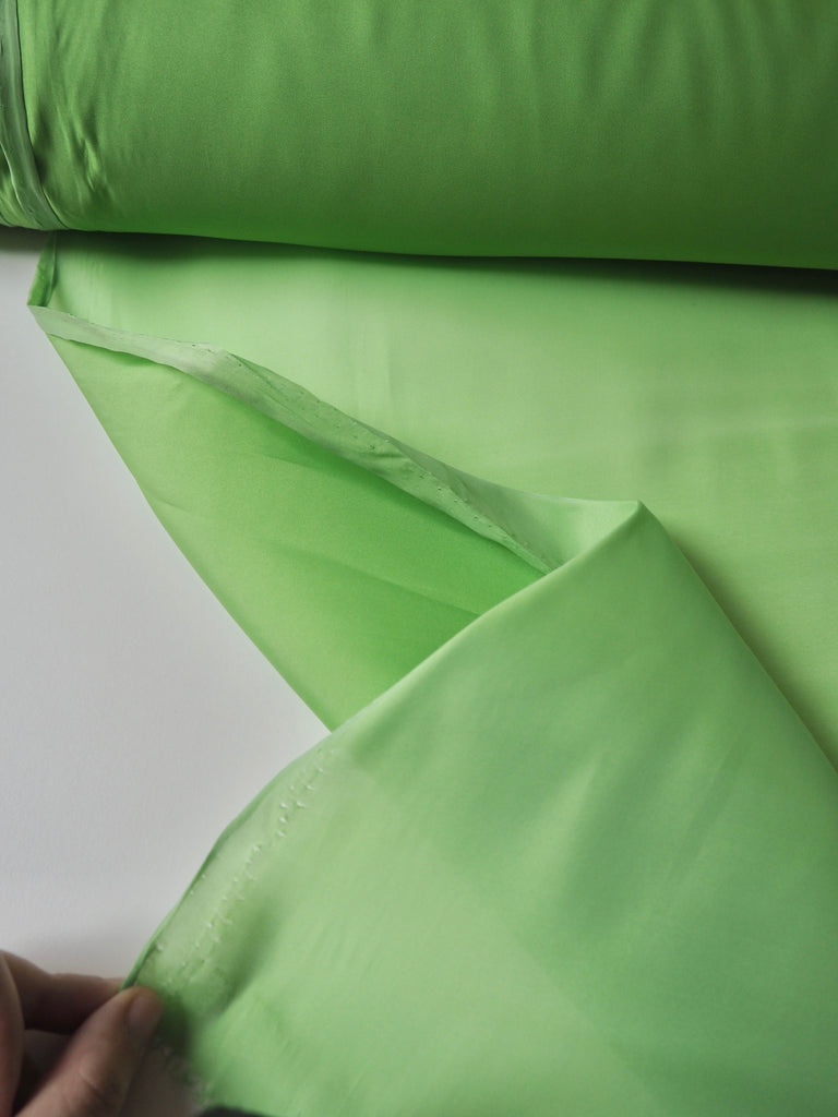 Bright Green Sateen Organza