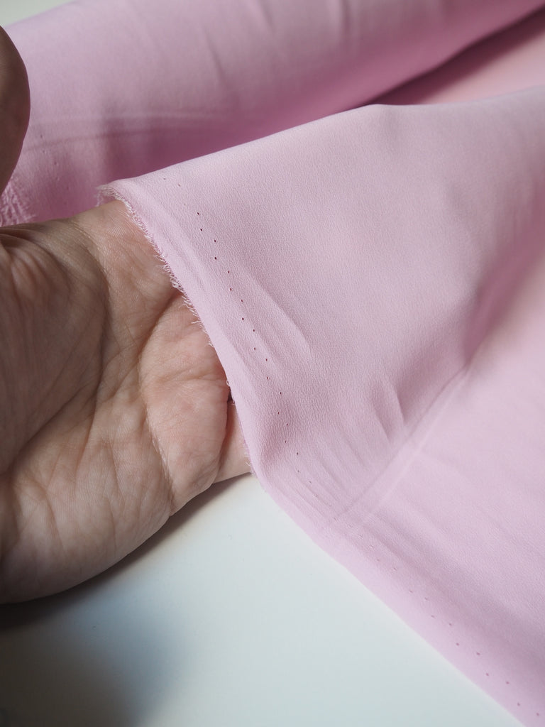 Pink Sugar Silk/Acetate Crepe de Chine