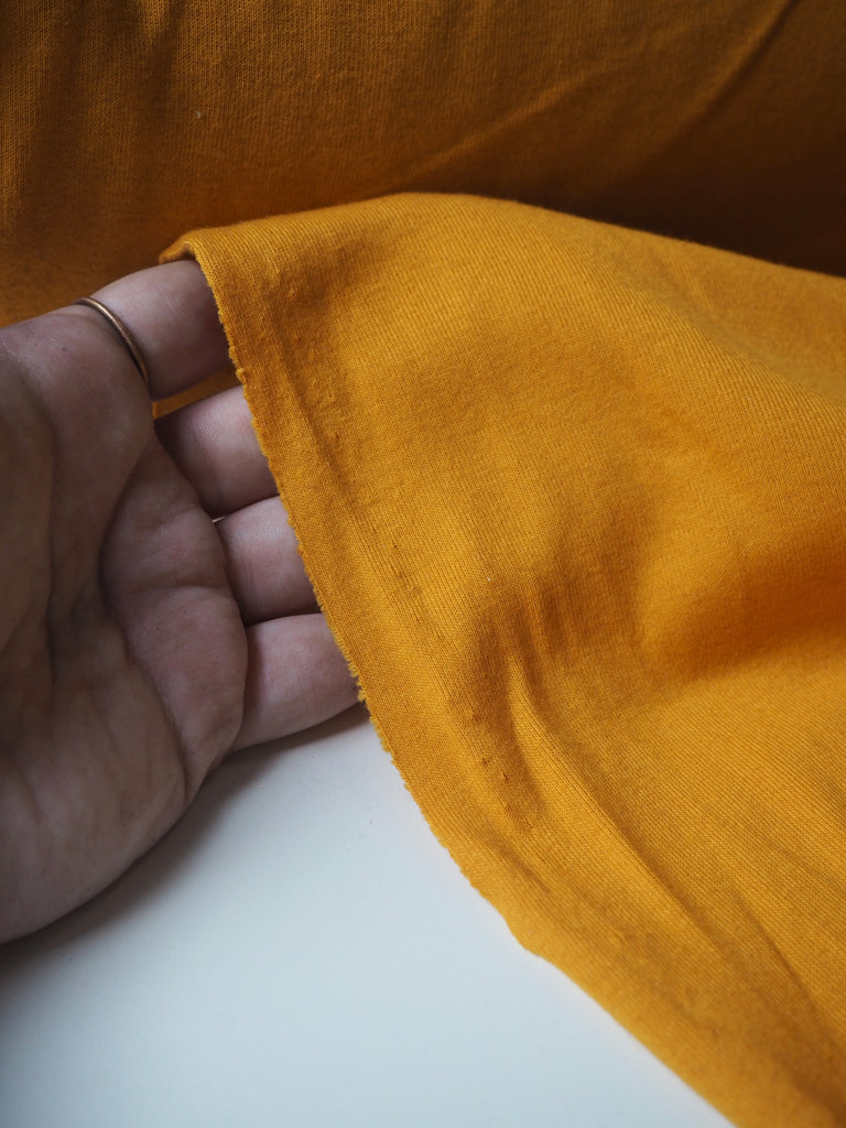 Marigold Cotton 1x1 Rib Jersey