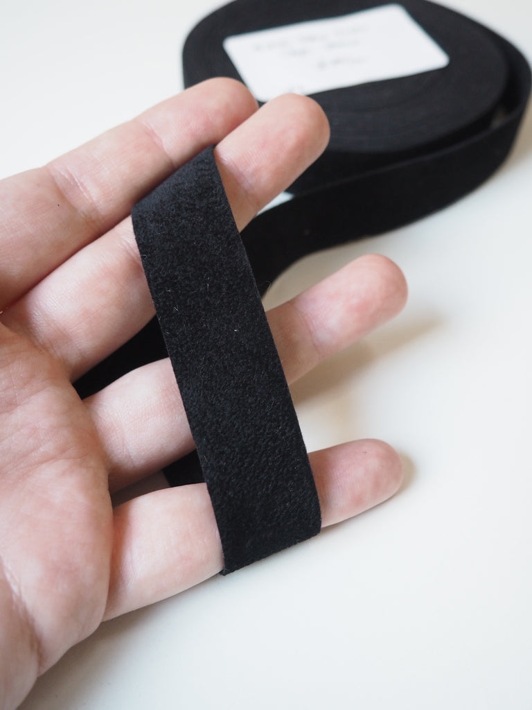 Black Faux Suede Tape 20mm