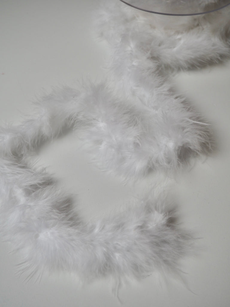 White Feather Boa Trim 5cm