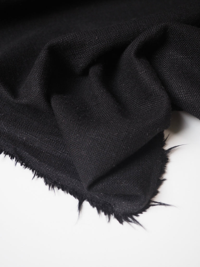 Black Slub Linen