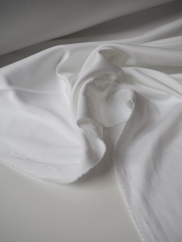 White Soft Interlock Jersey