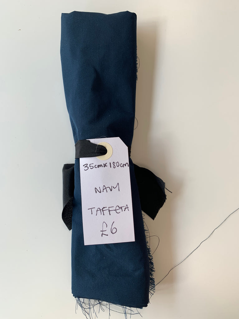 Navy Taffeta Remnant