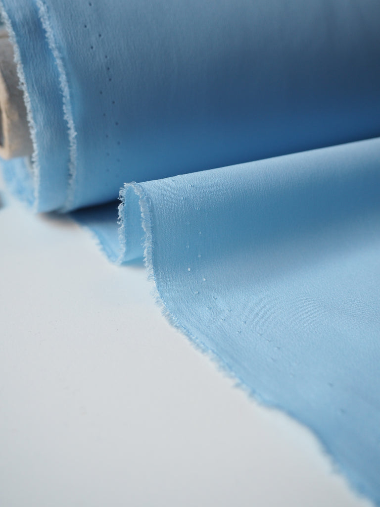 Cloud Blue Silk/Acetate Crepe de Chine