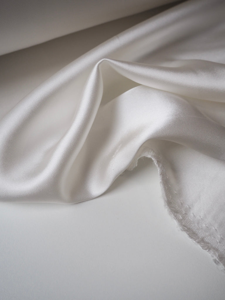 White Viscose/Acetate Satin