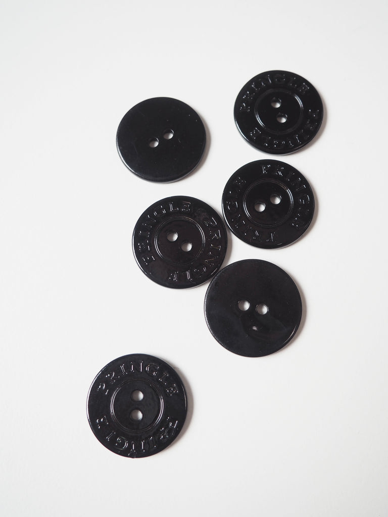 Black Metal Branded Button 23mm