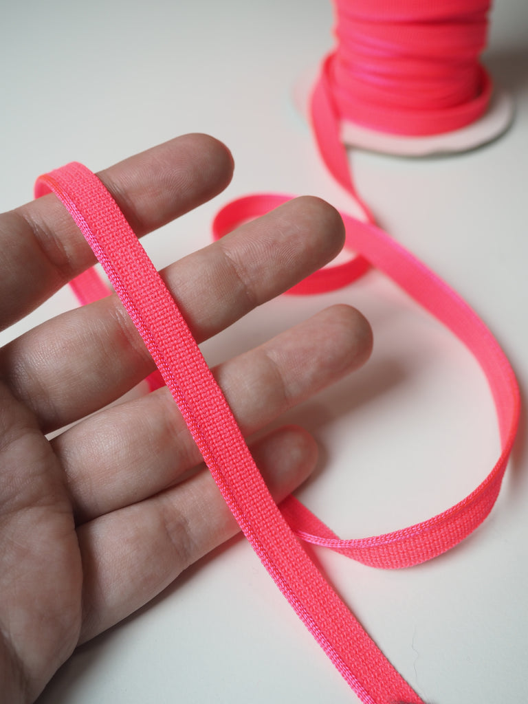 Shindo Neon Pink Woven Satin Piping 10mm