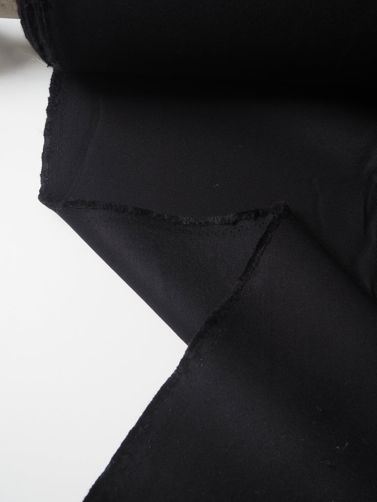 Black Sateen Viscose Twill