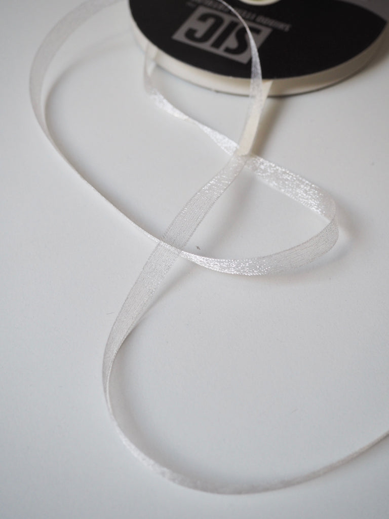 Shindo White Organdy Ribbon 6mm