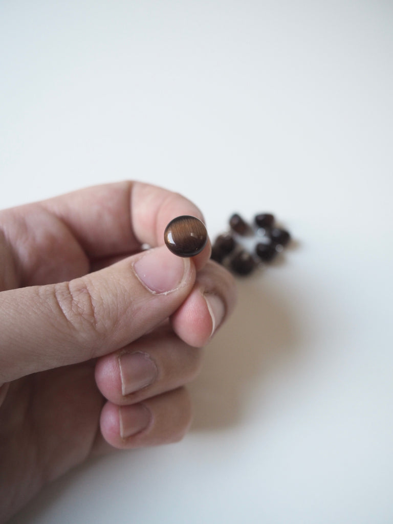 Tigers Eye Shank Buttons 10mm