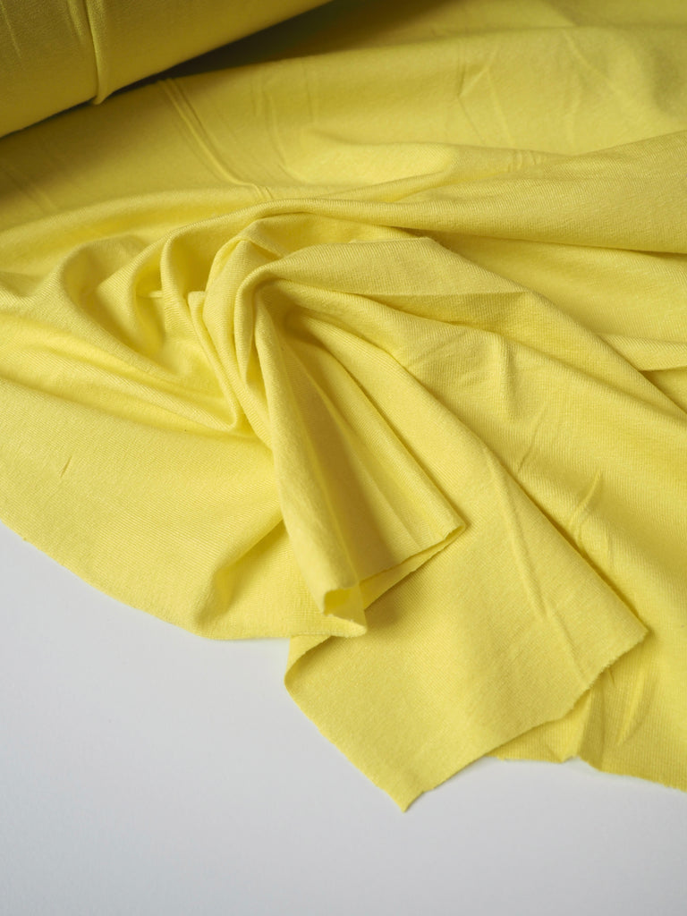 Neon Yellow Cotton T-shirt Jersey