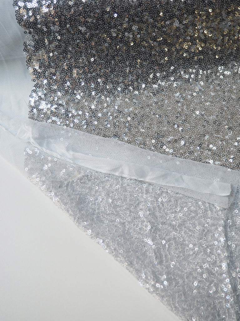 Silver Sequin Tulle