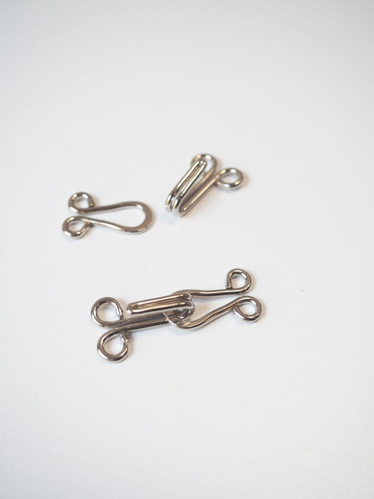 Silver Nickel Hook + Eye