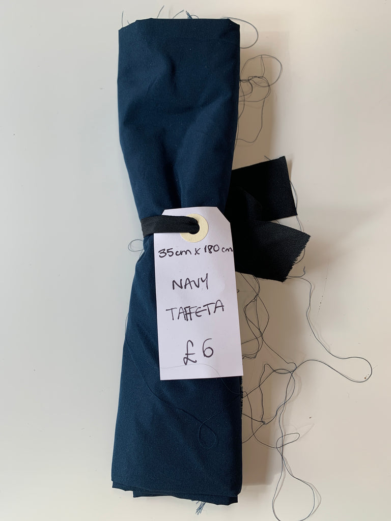 Navy Taffeta Remnant