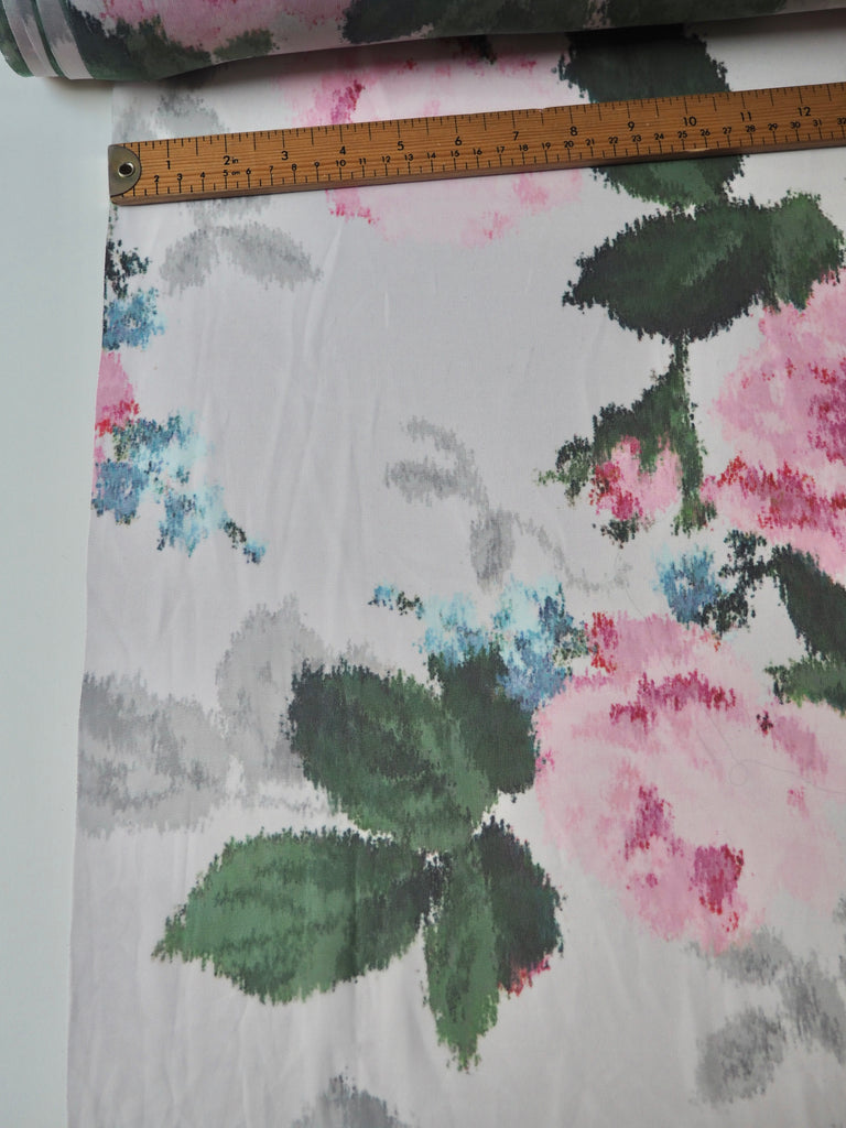 Pink Rose Warped Chiffon
