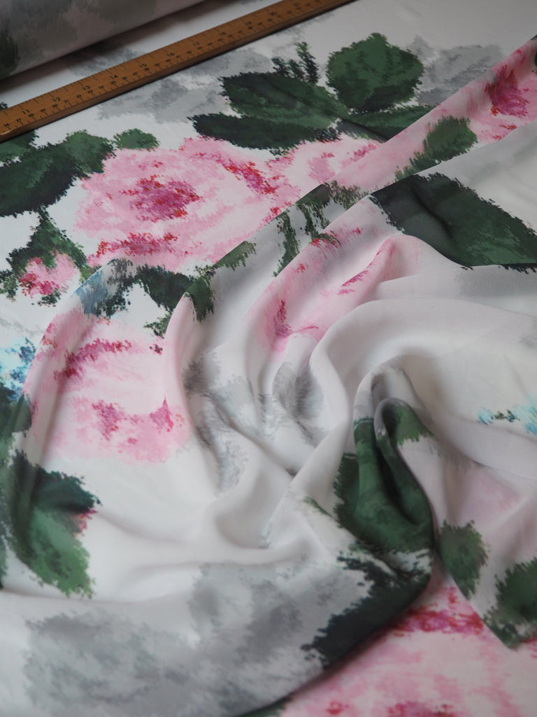 Pink Rose Warped Chiffon