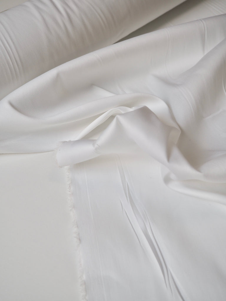 White Stretch Sateen Cotton