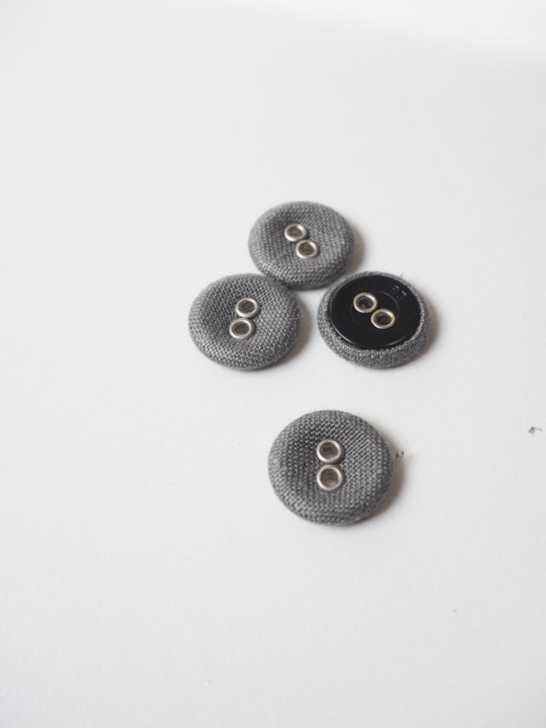 Grey Fabric Covered Buttons 18mm