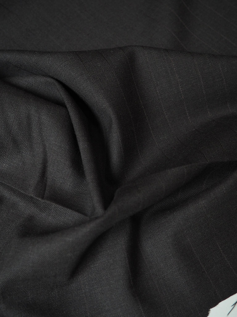 Cedar Pinstripe Stretch Wool Twill