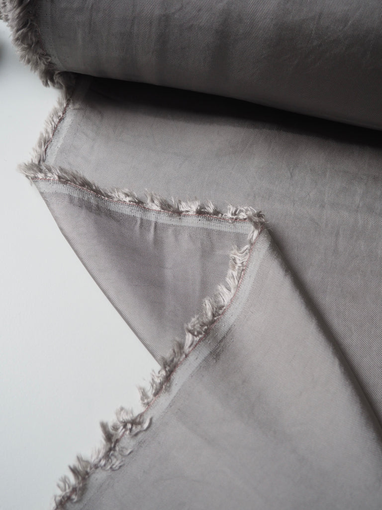 Drizzle Grey Viscose Satin Twill Lining