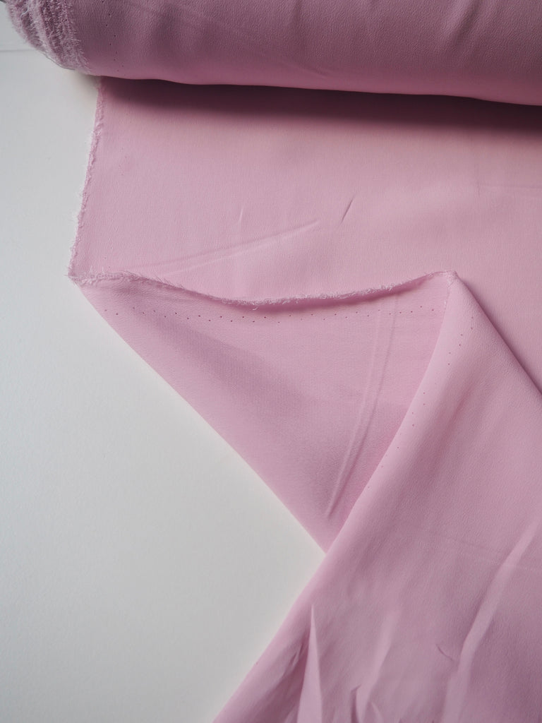 Pink Sugar Silk/Acetate Crepe de Chine