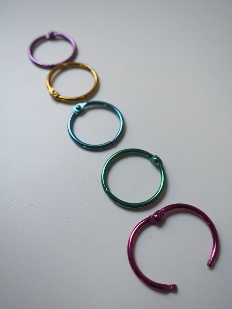 Colourful Chrome Metal Clip Keyring 3cm