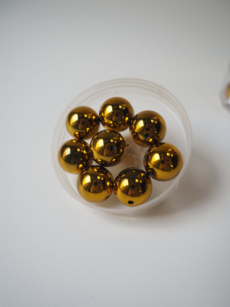 Metallic Gold Beads 16mm