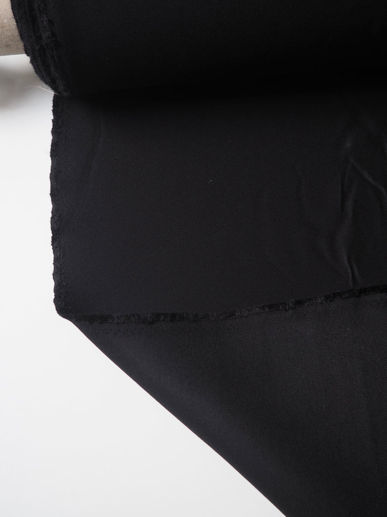 Black Sateen Viscose Twill