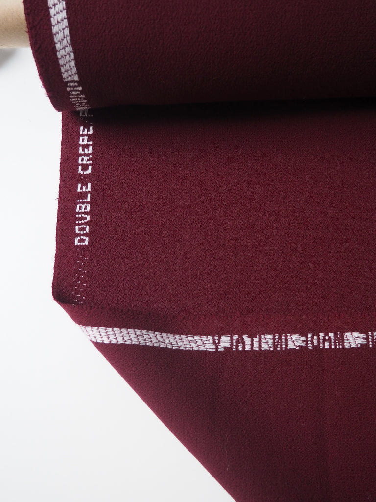 Wine Double Wool Crepe