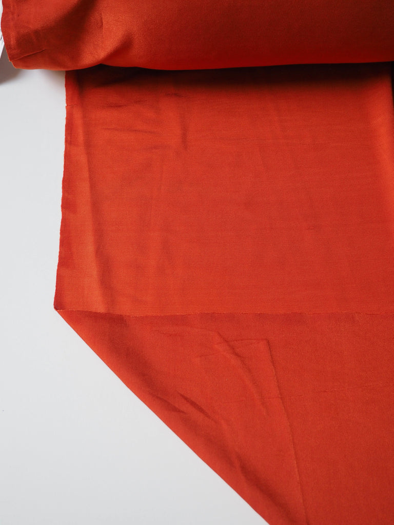 Burnt Orange Satin Viscose Jersey