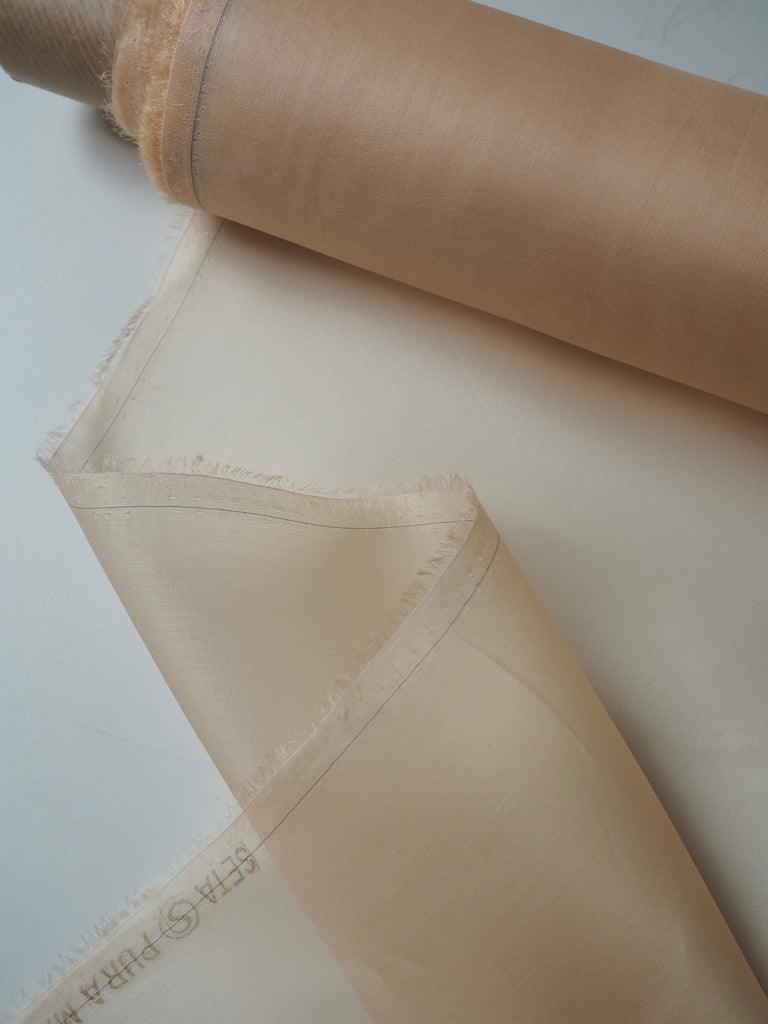 Apricot Silk Organza