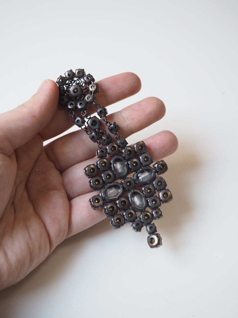 Clear + Black Crystal Embellishment