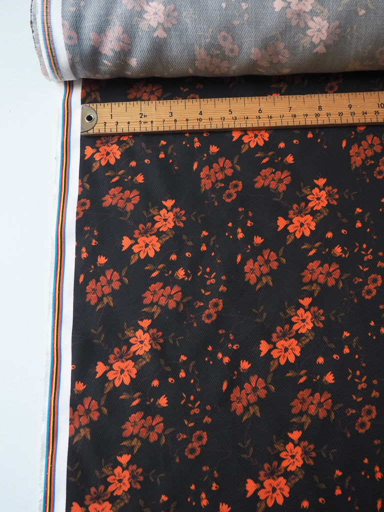 Orange Bloom Tencel Twill