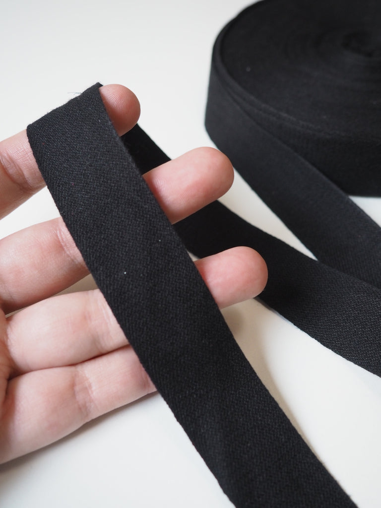 Black Cotton Tape 25mm