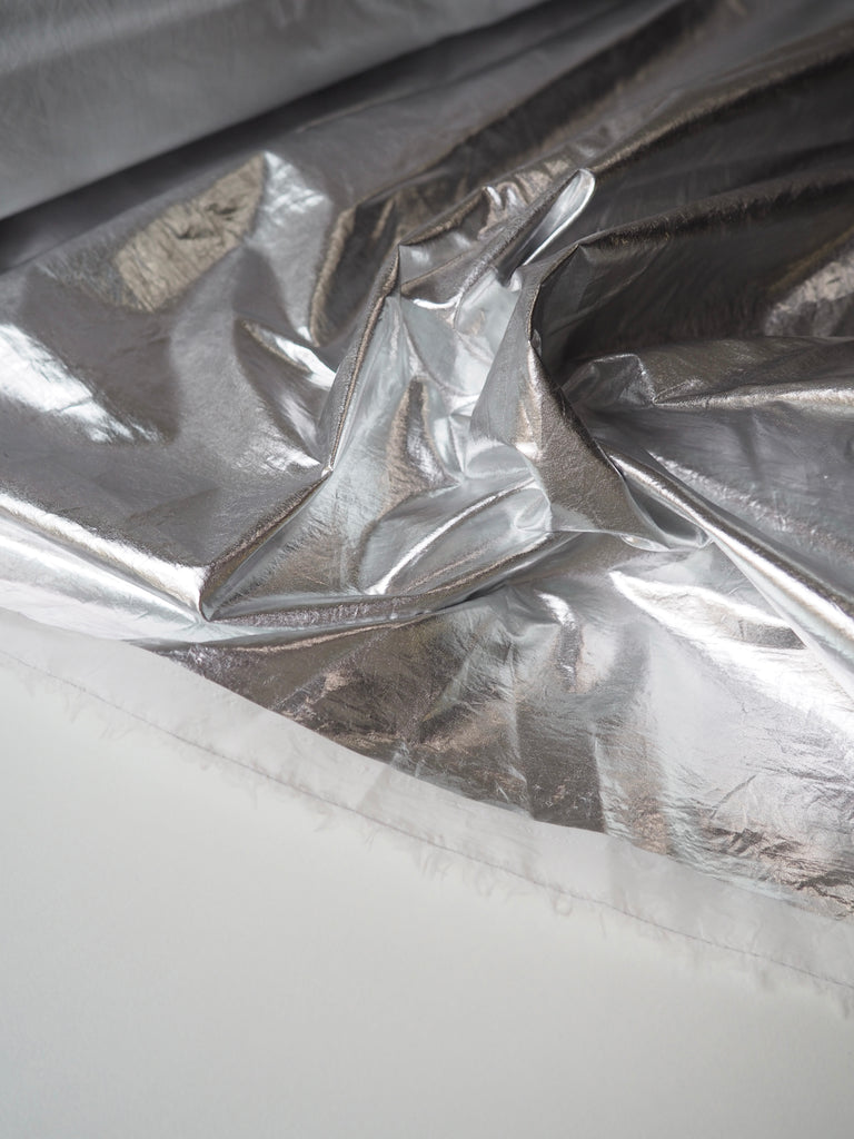 Silver Metallic Laminated Nylon