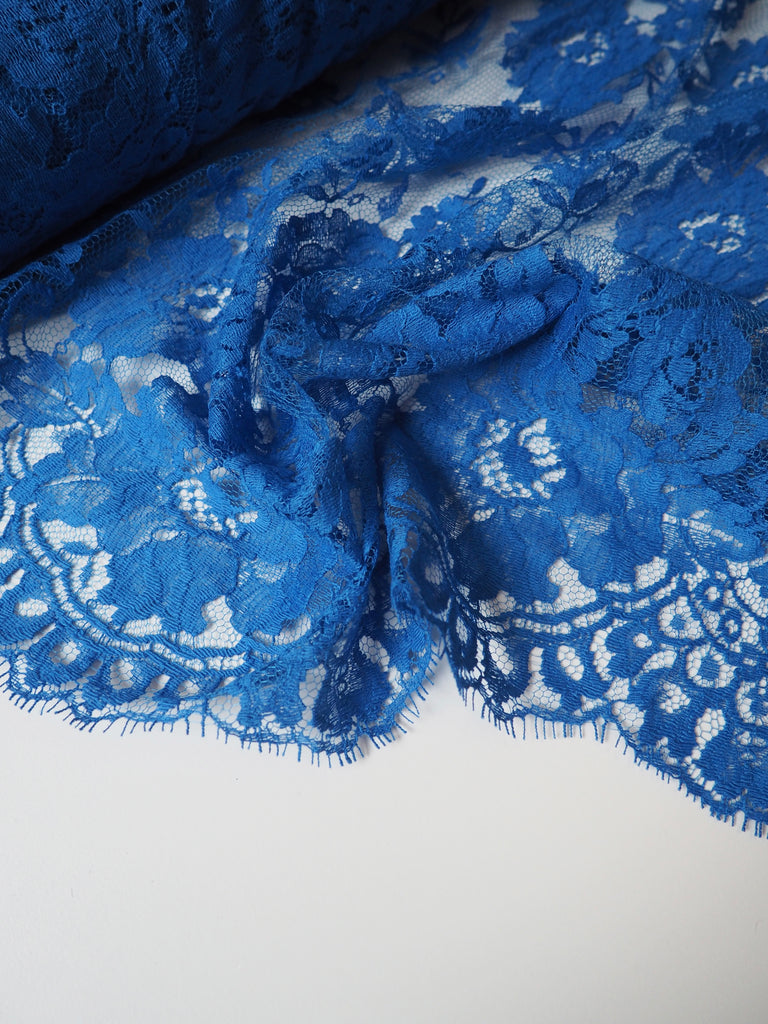 Sapphire Floral Scallop Lace