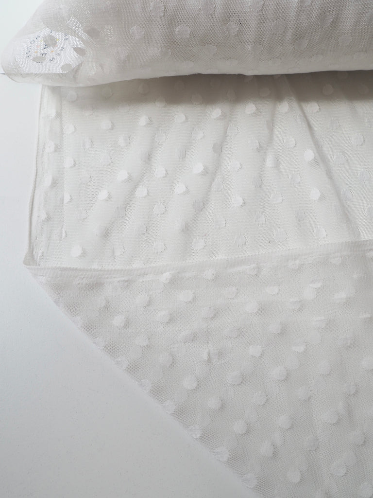 White Polka Dot Tulle