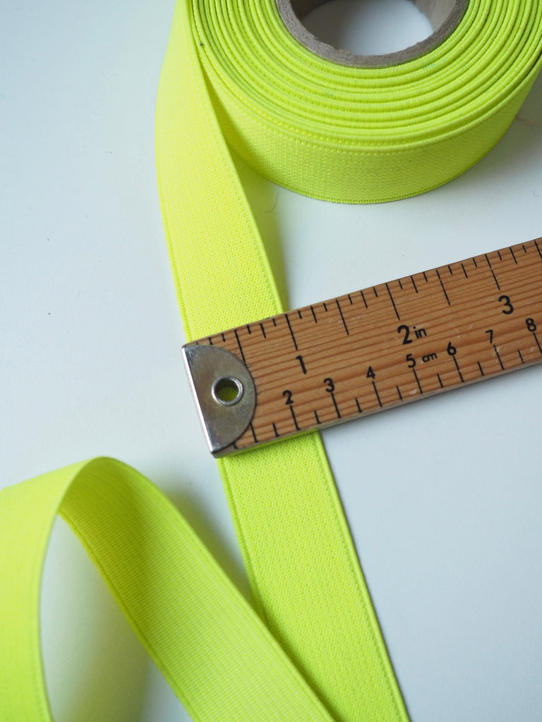 Neon Yellow Elastic 25mm