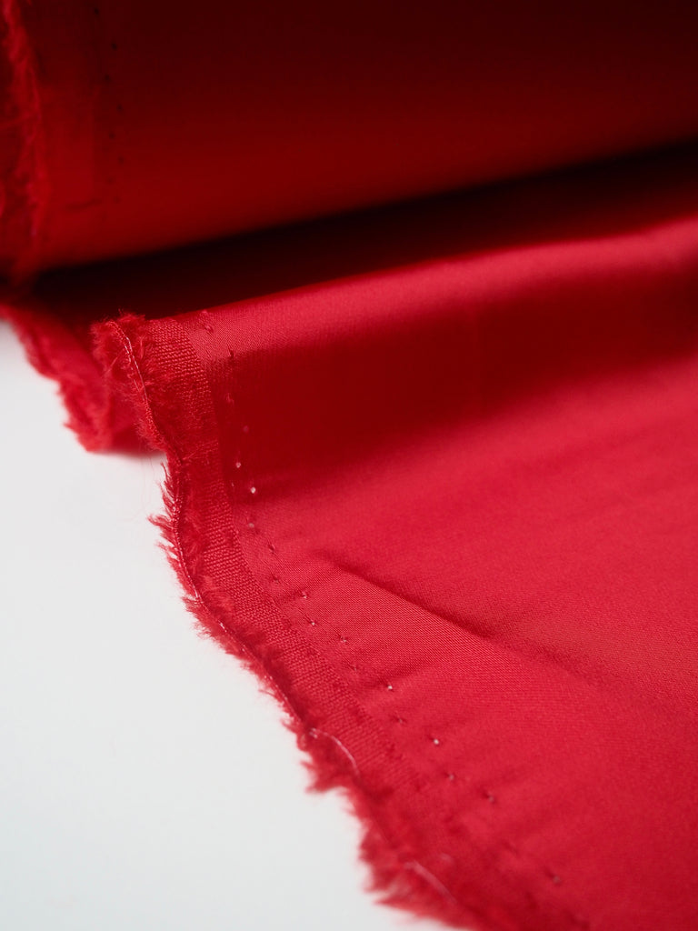 Red Viscose/Acetate Satin