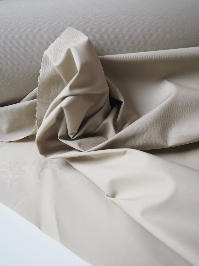 Beige Brushed Cotton Canvas