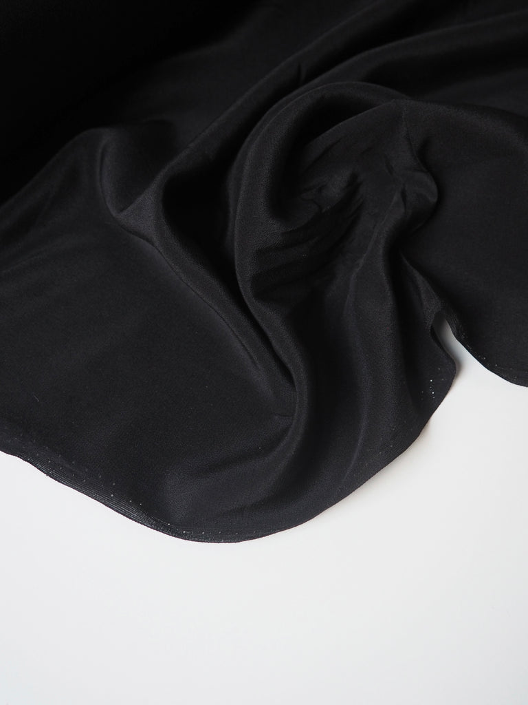 Black Silk Crepe de Chine