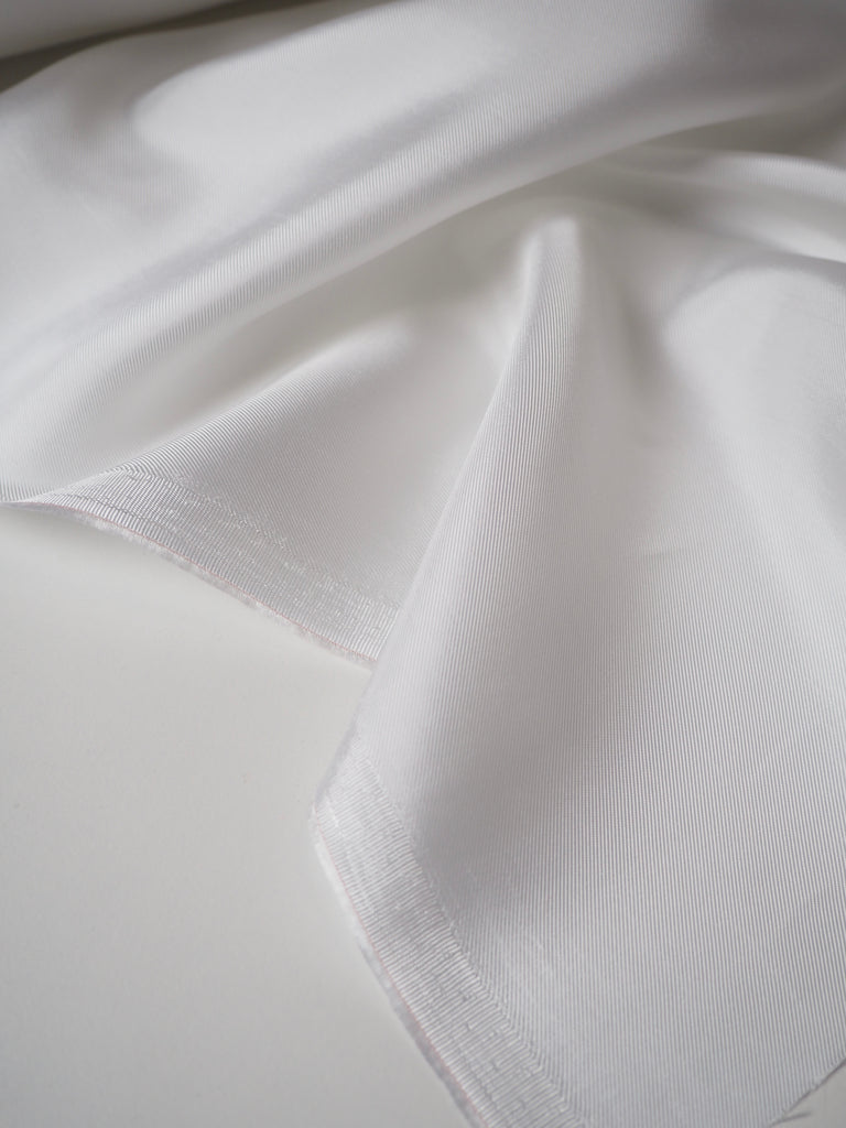 Optic White Viscose Satin Twill Lining