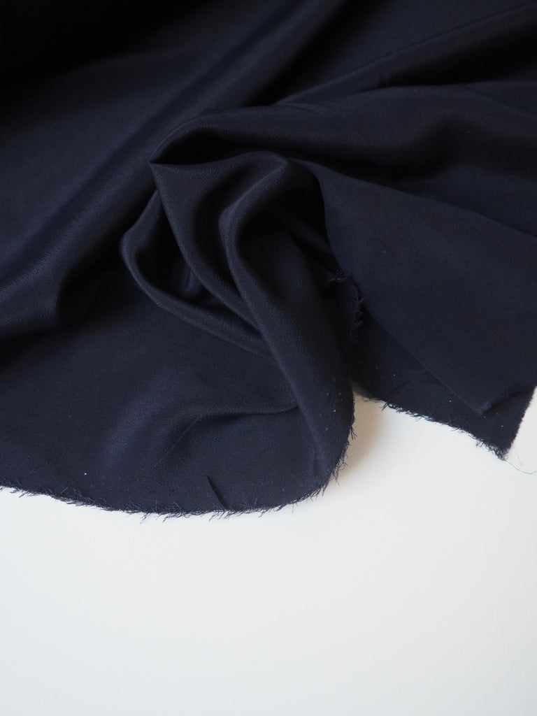 Midnight Silk/Acetate Crepe de Chine