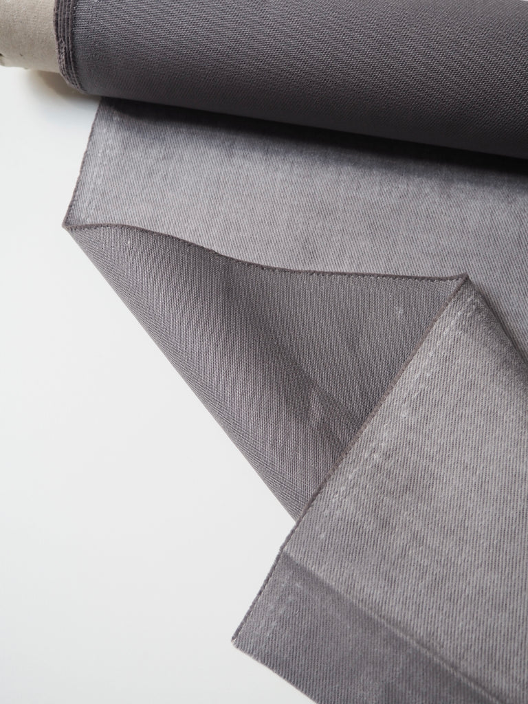 Grey Brushed Cotton Furnishing Twill