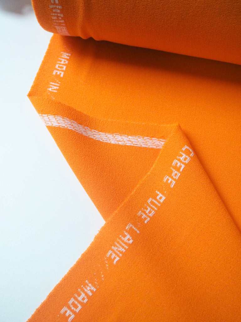 Tangerine Wool Crepe