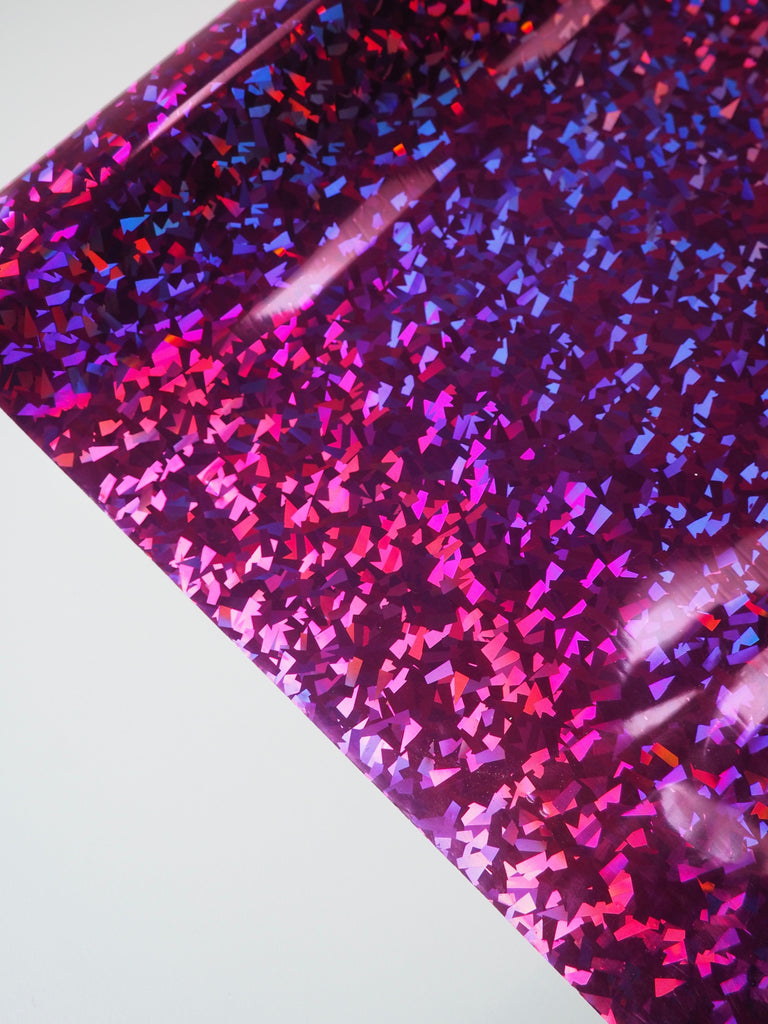 Pink Holographic Confetti Heat Transfer Foil