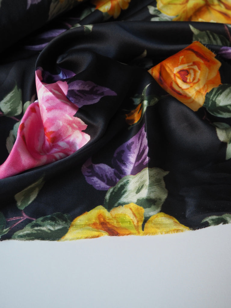 Tropic Bloom Silk Satin