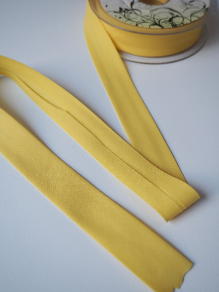 Yellow Poly-Cotton Bias Binding 12mm